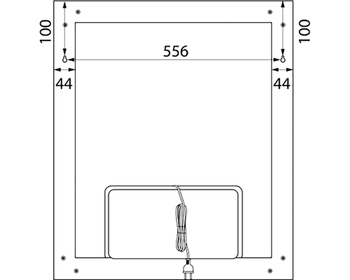 Зеркало Iddis Slide 60 SLI6000i98 с подсветкой с подогревом Черное c сенсорным выключателем и диммером