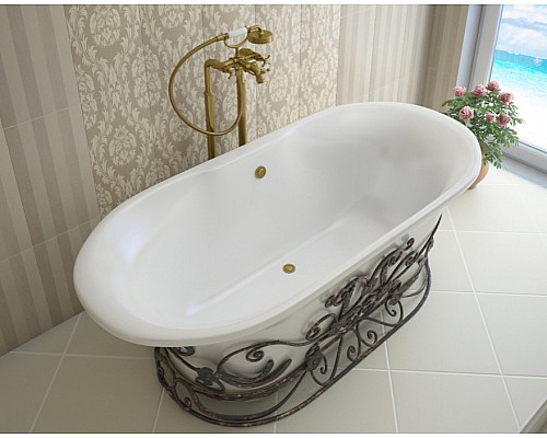 Кованый каркас для ванны Эстет Лион патина