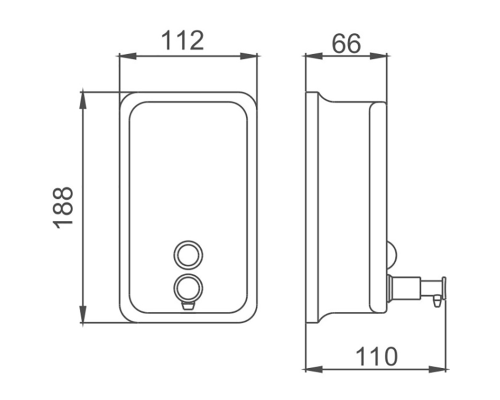 Дозатор для жидкого мыла Haiba HB402 Хром