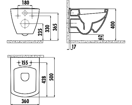 Унитаз биде Creavit Trend TP326-00CB00E-0000 подвесной Белый без сиденья