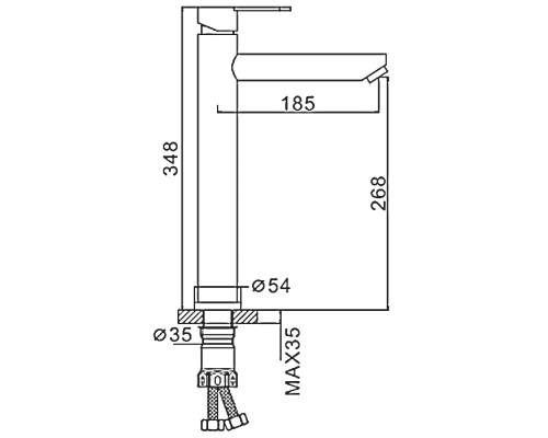 Смеситель для раковины Frap H801 F10801-62 Черный матовый
