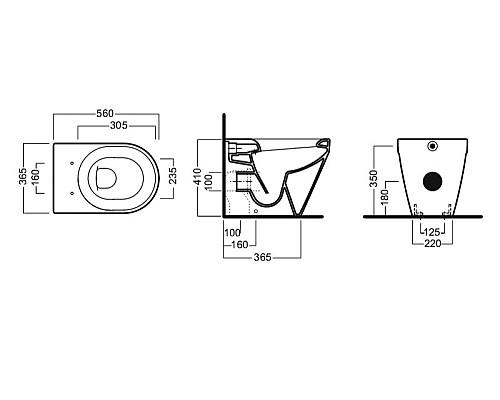 Унитаз Hatria Daytime Evo YXV7 приставной без сиденья