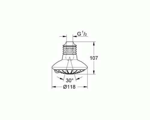 Верхний душ Grohe Euphoria Хром