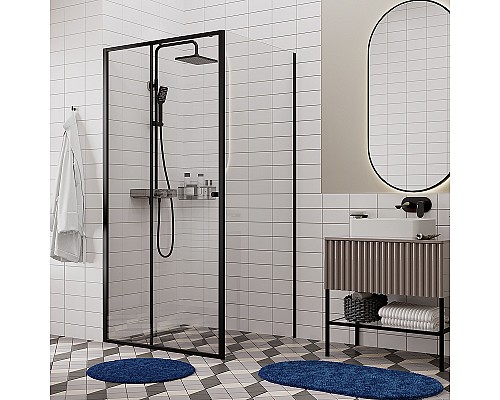 Душевой уголок WasserKRAFT Dill 100x100 61S19 профиль Черный матовый стекло прозрачное