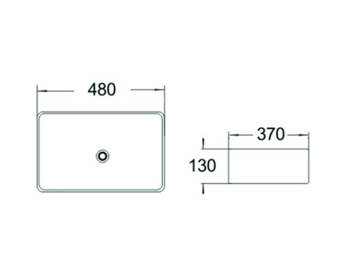 Раковина-чаша SantiLine 48 SL-1010MB Черная матовая