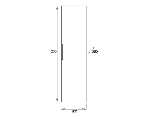 Шкаф пенал Onika Девис 30.10 У 403071 подвесной Бетон чикаго