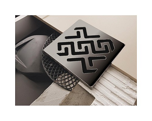 Трап BERGES PLATZ Antik 100х100 матовый хром боковой