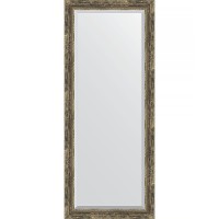 Зеркало Evoform Exclusive 153х63 BY 3564 с фацетом в багетной раме - Старое дерево с плетением 70 мм