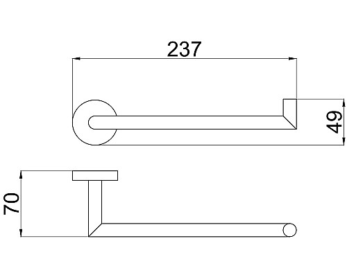 Полотенцедержатель Allen Brau Priority 6.31010-31 Черный матовый