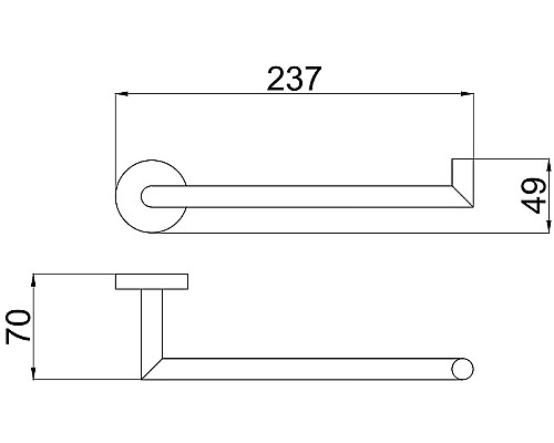 Полотенцедержатель Allen Brau Priority 6.31010-31 Черный матовый