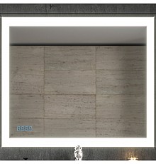 Зеркало Бриклаер Вега 100 4627125414381 с подсветкой с бесконтактным выключателем и часами