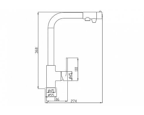 Смеситель для кухни ZORG Steel Hammer SH 572 CR