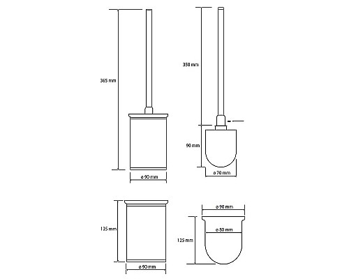 Ершик для унитаза Bemeta Omega 104913152 Хром