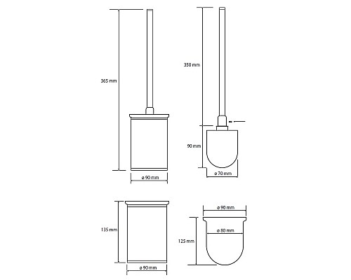 Ершик для унитаза Bemeta Omega 104913152 Хром