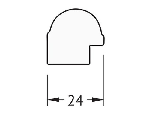 Зеркало Evoform Definite 107х57 BY 0728 в багетной раме - Серебряный бамбук 24 мм