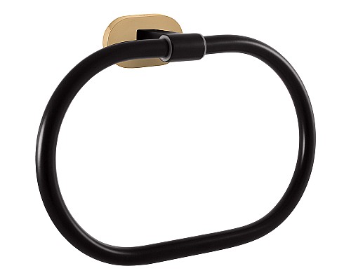 Кольцо для полотенец Rav Slezak Yukon YUA0104CMATZ Черное матовое Золото
