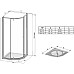 Душевой уголок Ravak Nexty NSKK3-90 90x90 3O677101Z1 профиль Белый стекло Transparent