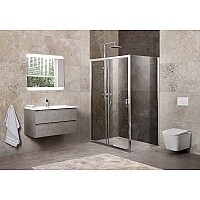 Душевой уголок BelBagno UNIQUE-AH-1-120/135-90-C-Cr