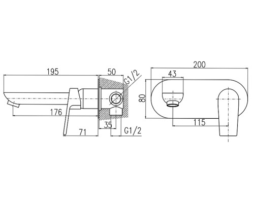Смеситель для раковины Rav Slezak Colorado CO135 Хром