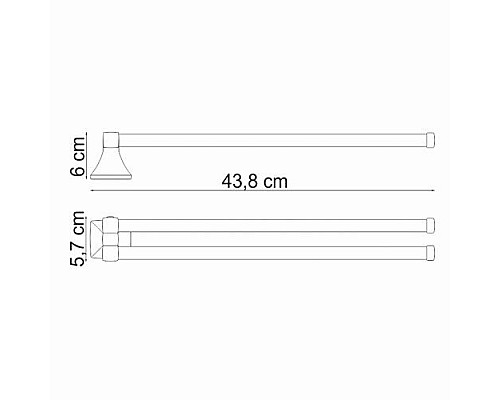 Держатель полотенец двойной WasserKRAFT K-2531