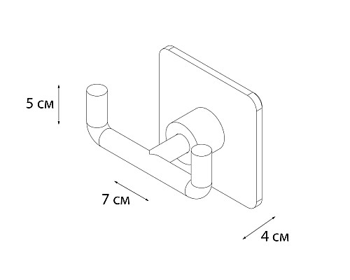 Крючок FIXSEN Square двойной FX-93105A