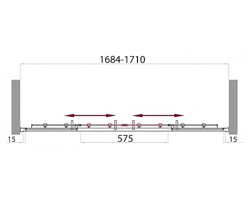 Дверь в проём BelBagno UNO-VF-2-170/145-C-Cr