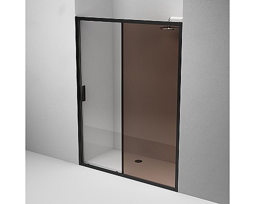 Душевая дверь AM.PM Gem 150 W90G-150-1-195BBr Черный матовый-прозрачное