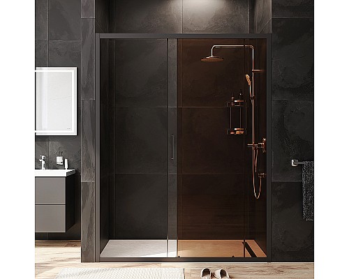Душевая дверь AM.PM Gem 150 W90G-150-1-195BBr Черный матовый-прозрачное