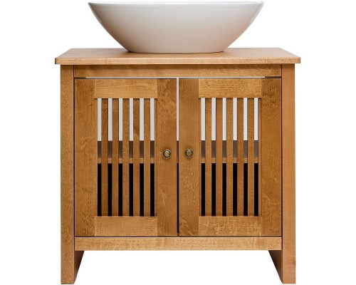 Тумба с раковиной Orange Capri OCT-75TU+RA Матовый тик