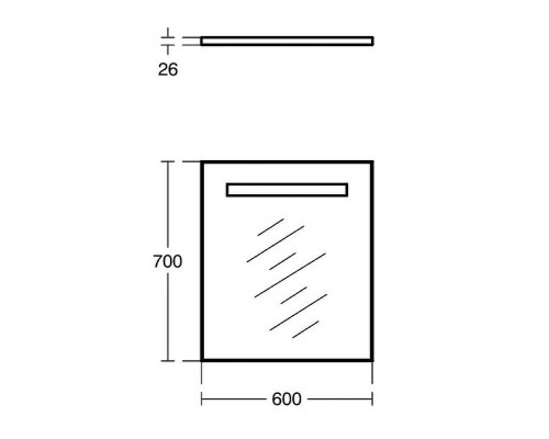Зеркало Ideal Standard Mirror Light 60 с подсветкой с антизапотеванием