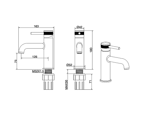 Смеситель для раковины Allen Brau Priority 5.31001-00 Хром