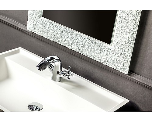 Зеркало AURA 60x90 белое, с подсветкой