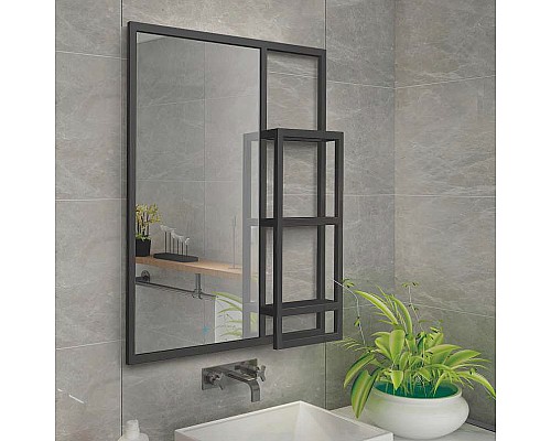 Зеркало Silver Mirrors Bruklin Light 80 ФР-1760 Черное матовое