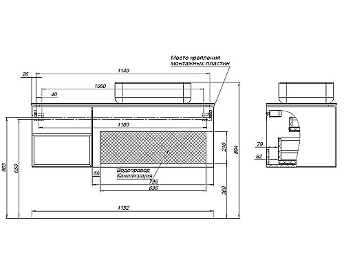 Тумба под раковину Allen Brau Infinity 120 R 1.21008.WM подвесная Белая матовая