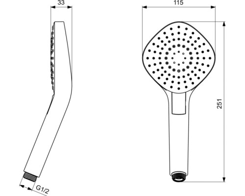 Ручной душ Ideal Standard Ideal Rain Evo Diamond L3 B2232AA Хром