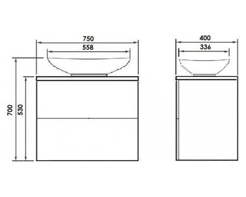 Тумба с раковиной Orange Otto 75 Ot-75TuWOOD+G56 Белая
