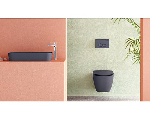 Унитаз биде Creavit Free FE320-00AM00E-0000 подвесной Антрацит матовый без сиденья