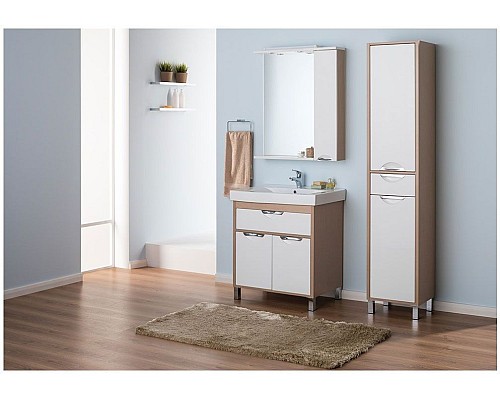 Зеркало-шкаф Aquanet Гретта 75 светлый дуб