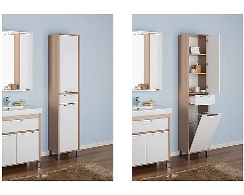 Зеркало-шкаф Aquanet Гретта 75 светлый дуб