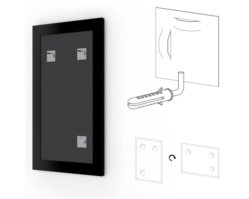 Зеркало Evoform Definite 82х62 BY 1008 в багетной раме - Сусальное золото 47 мм