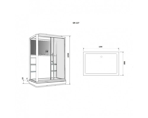 Душевая кабина Grossman GR-127L 90x120