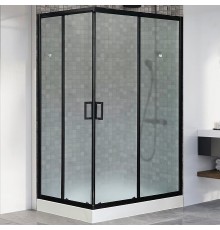 Душевой уголок Royal Bath HP 120х80 RB8120HP-C-BL-R профиль Черный стекло матовое