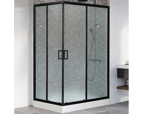 Душевой уголок Royal Bath HP 120х80 RB8120HP-C-BL-R профиль Черный стекло матовое