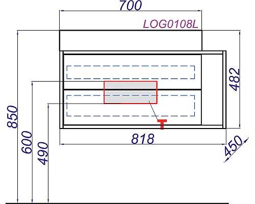 Тумба под раковину Clarberg Logic 80 L LOG0108L подвесная Белая