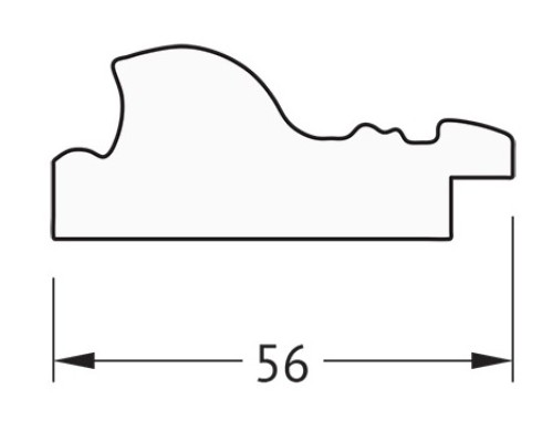 Зеркало Evoform Definite 50х40 BY 3008 в багетной раме - Виньетка состаренное серебро 56 мм