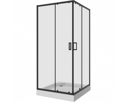 Душевой уголок Niagara Nova NG-6808-08 BLACK 90х90 профиль Черный стекло прозрачное