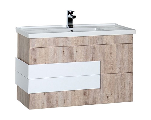 Тумба под раковину Aquanet Мадейра 100 183072 подвесная Дуб кантри