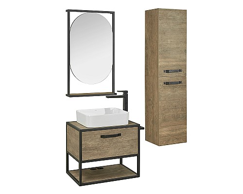 Тумба под раковину Aquaton Лофт Фабрик 65 1A242301LTDY0 подвесная Дуб кантри