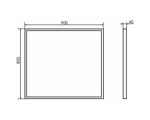 Зеркало Comforty Бредфорд 90 00-00009954 Серый графит
