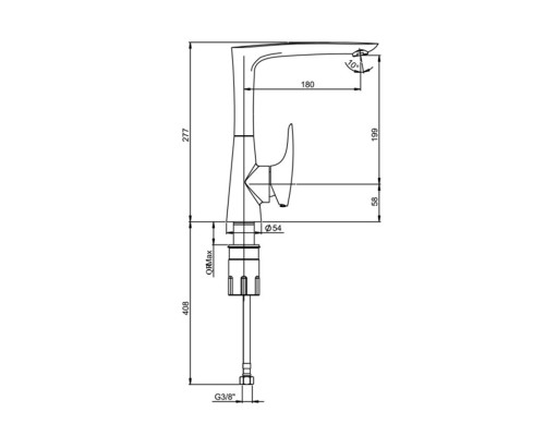 Смеситель для кухни Paini Verona Хром